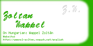 zoltan wappel business card