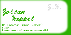 zoltan wappel business card